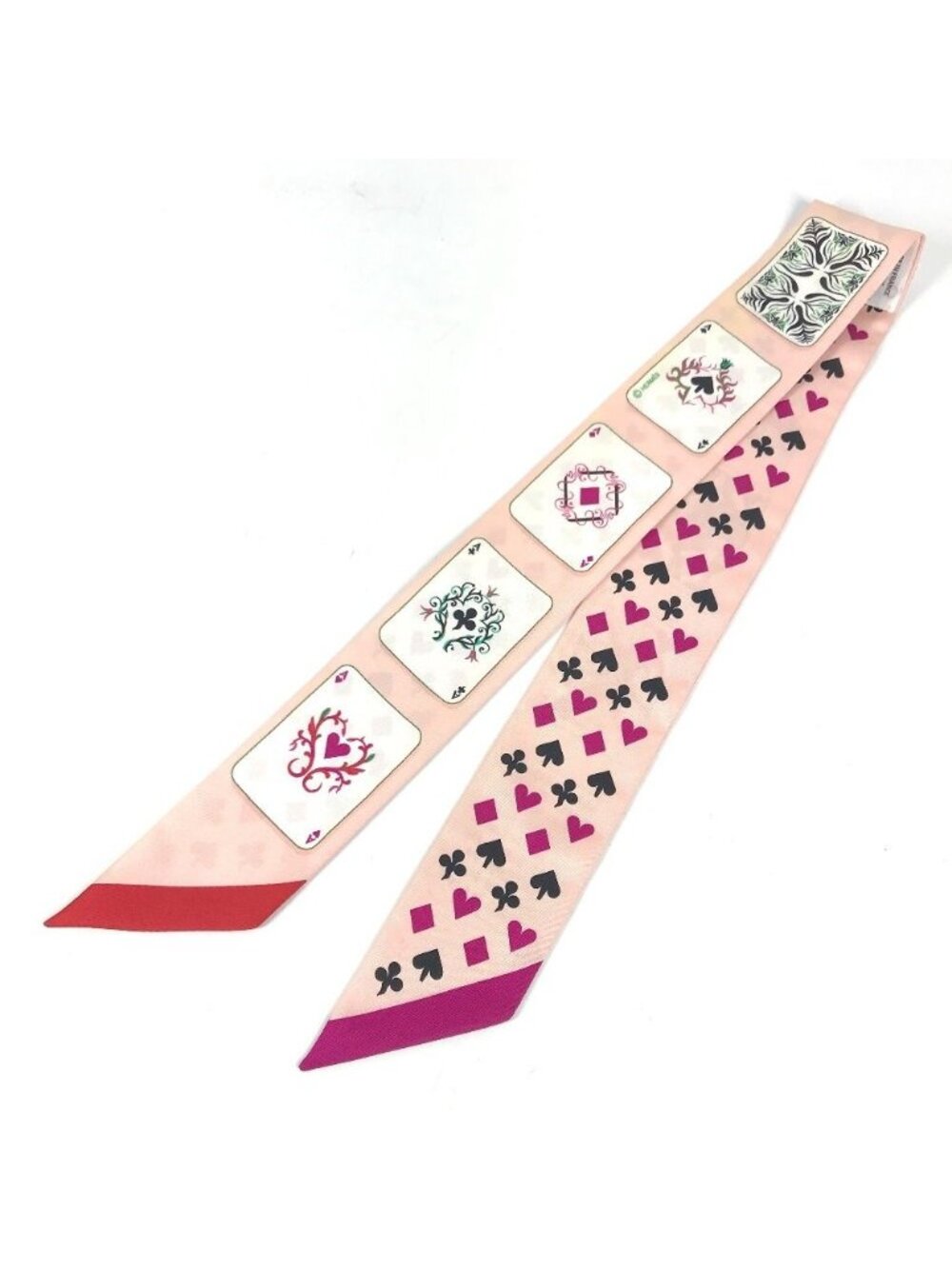 Hermes Scarf Twilly New Tag Silk Pink